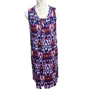 Liz Claiborne Shift Dress Sleeveless Knee Length Women's Large